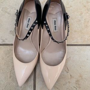 miu miu kitten heels patent leather sz39